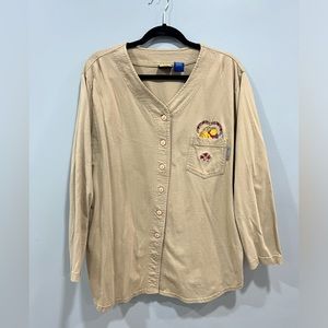 Vintage Pooh button up 2x